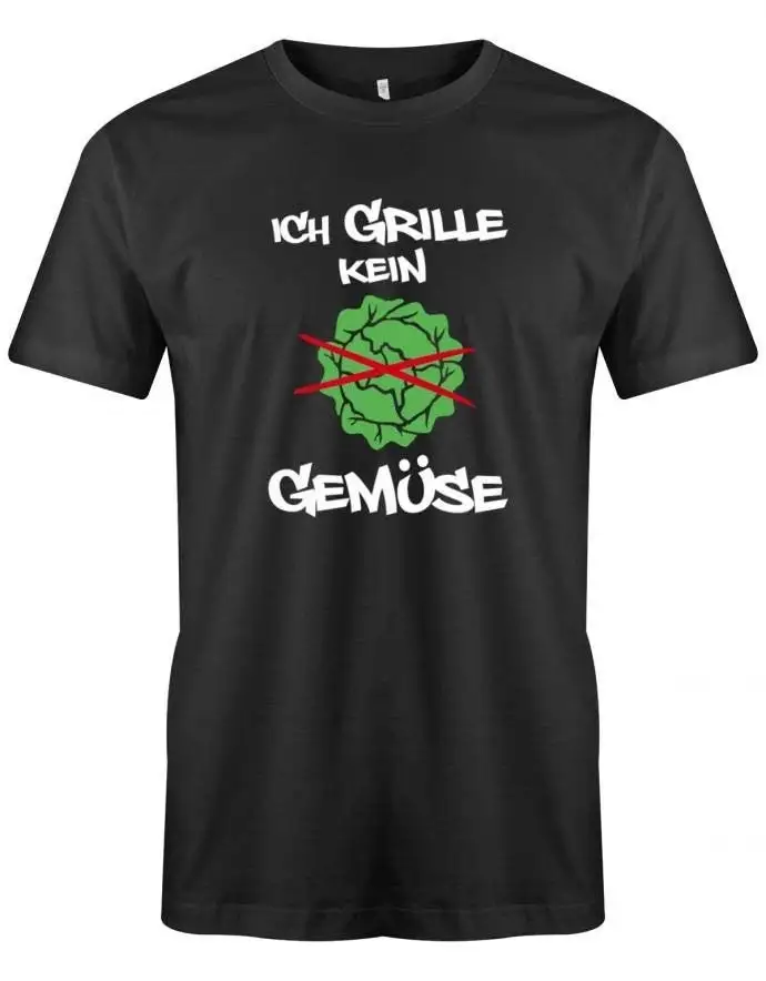 Ich Grille Kein Gemüse Griller Fleisch Grillen Herren T Shirt