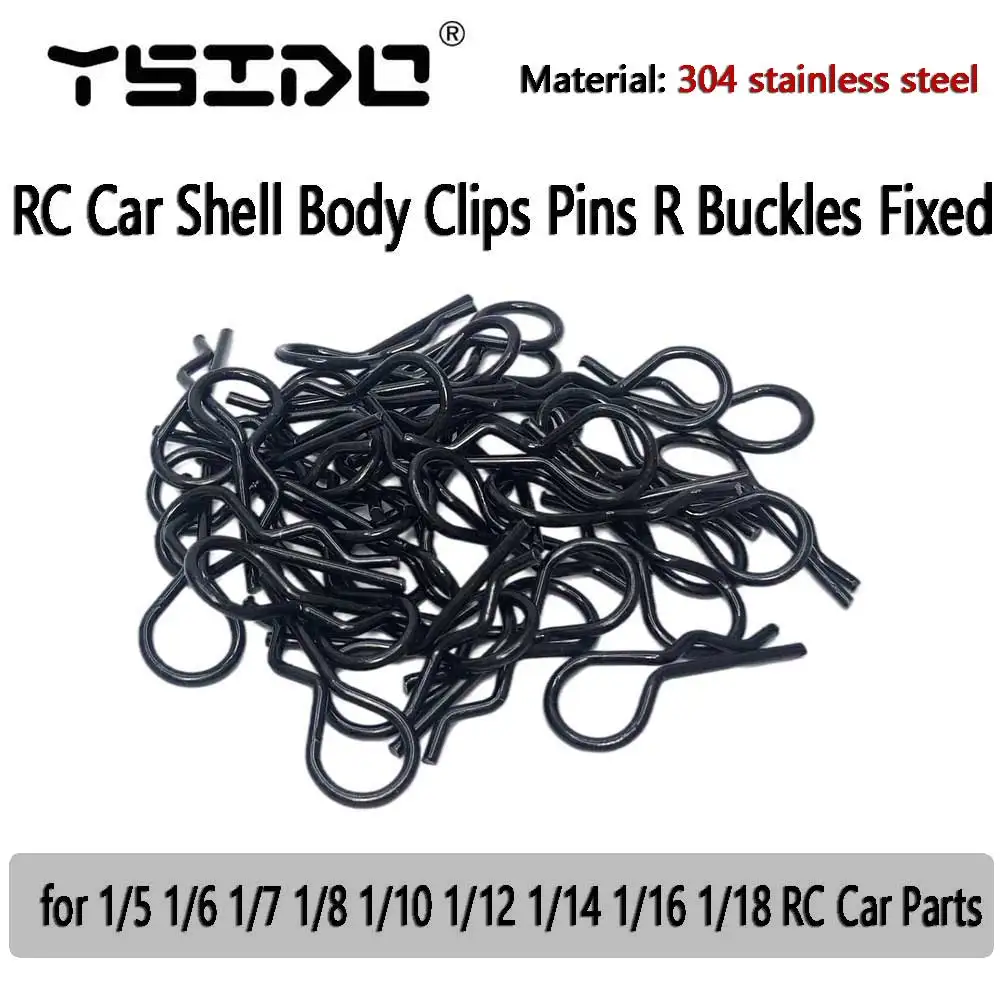 50Pcs YSIDO RC Car Shell Body Clips Pins R Buckles Fixed for 1/5 1/6 1/7 1/8 1/10 1/12 1/14 1/16 1/18 TRAXXAS SCX10 RC Car Parts