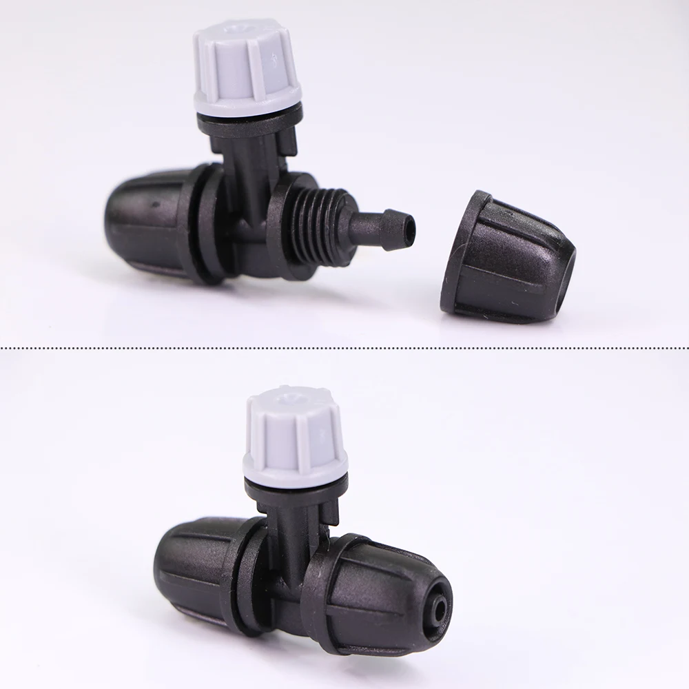 15PCS 1/4 "Tuin Slang Verneveling Nozzle met Slot Cap voor Kas 4/7mm Slang irrigatie Sprinkler Voorkomen Buizen Slip Sproeier