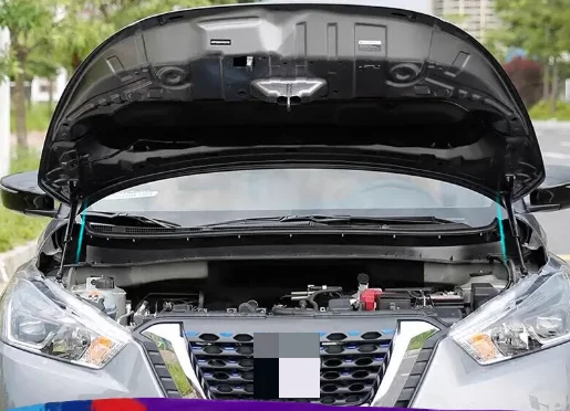 

2x амортизаторы капота для Nissan Kicks Play P15 2016-2024, передние газовые стойки капота, подъемная опора, амортизатор, поршневые стержни из углеродного волокна