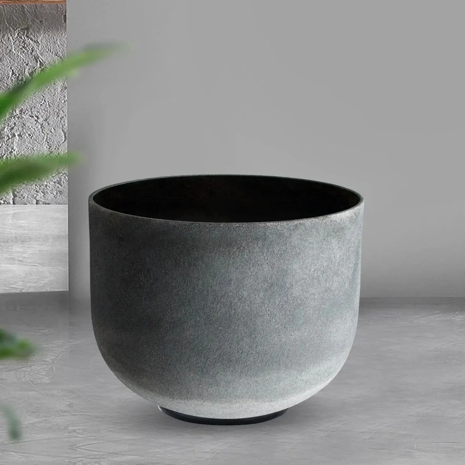 

Hye-eun 8inch Gemstone Obsidian Fusion Crystal Singing Bowl 432hz/440hz Yoga Meditation Chakra Sound Bowls Musical Instruments