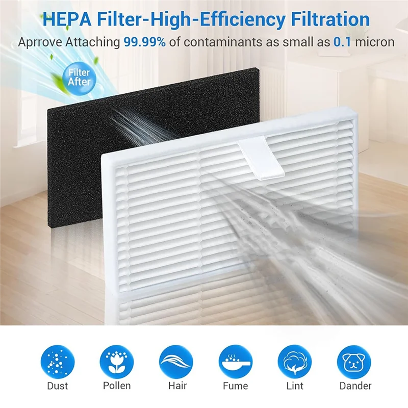 Для робота-пылесоса MONSGA MS1 MAX, основная боковая щетка, фильтр Hepa, швабра, мешок для пыли, аксессуары-A77G