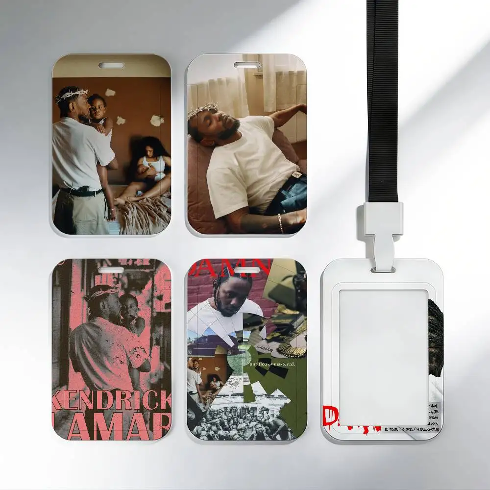 

Черные держатели для карт с ланъярдом Kendrick Lamar Mr Morale the Big Steppers для студенческих карт питания и удостоверений личности, для школы