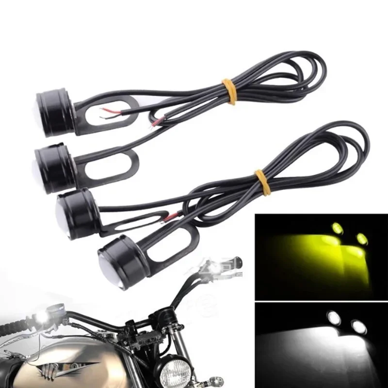 2pcs Super Bright LED Flashing Light DRL Daytime Running Light Reverse Backup Light Signal Bulb Fog Lamp for Motorcycle Car