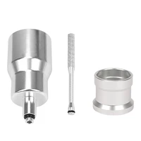 Kit de purga de freno de disco hidráulico, herramienta de embudo de aceite, aleación de aluminio con tapón y Base para bicicletas de montaña y de carretera