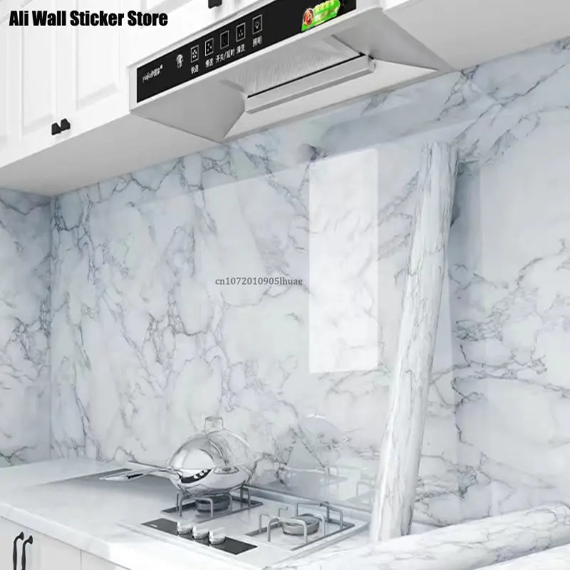 

Marble Self-adhesive Waterproof Wallpaper Kitchen High Temperature Resistance Oil Proof Cabinet Refurbished Countertop Sticker