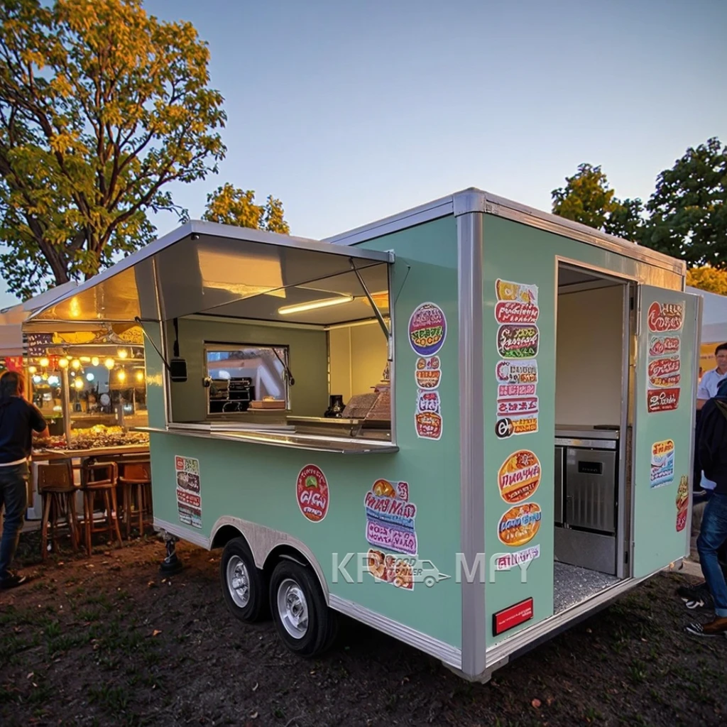 

Van Bbq Used Trucks Churros Shipping Container Mobile Truck Fast Food Trailer Fully Equipped Kitchen