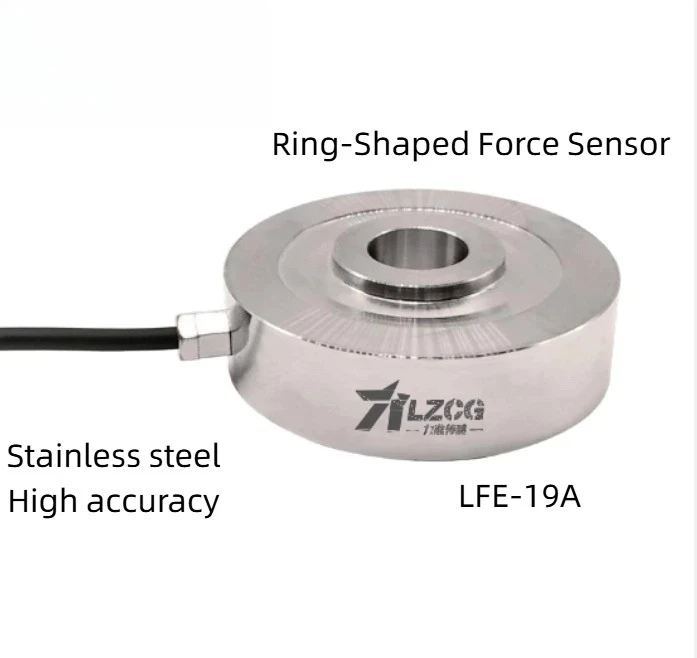 LFE-19A Stainless Steel Ring-Shaped Force Sensor Accurate Load Cell 500kg Capacity Measures Resistance Strain 0~500kg
