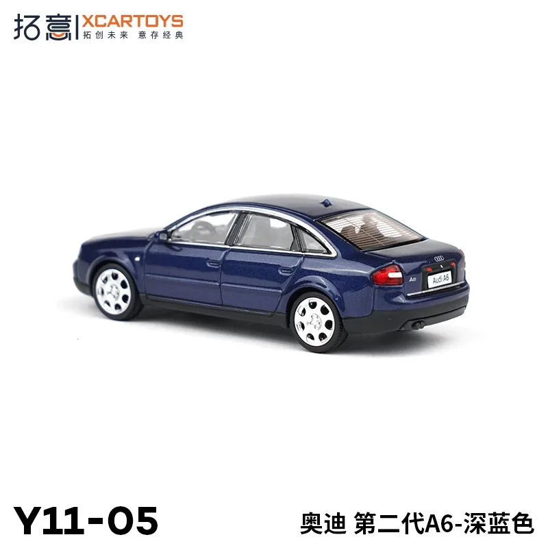 Xcartoys 1/64 Scale Diecast Model Car Second Generation A6 Motor Vehicles Dark Blue Sports Super Car Children's Toy Collection