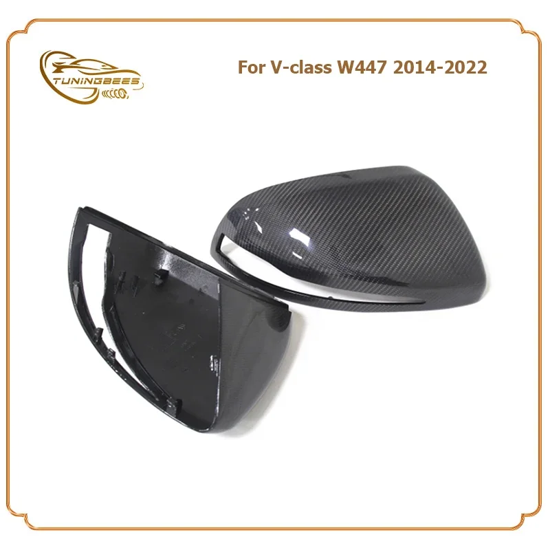 ABS Covered with Real Carbon Fiber Side Door Rearview Mirror Cover For Mercedes For Benz V-class W447 14 15 16 17 18 19 20 21 22