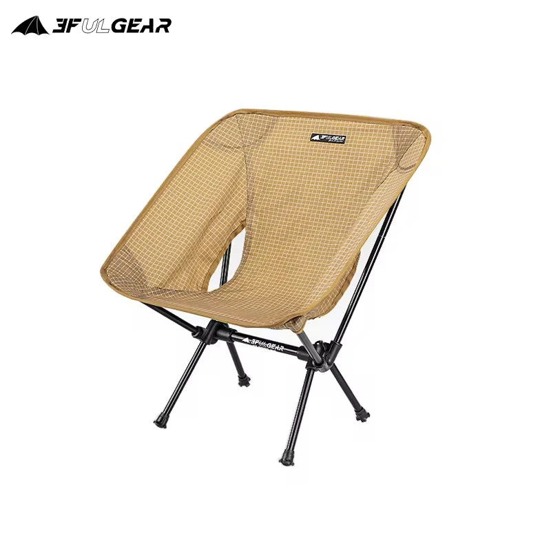 3F UL GEAR Portable Folding Camping Chair Light Outdoor Moon Chair Collapsible Foot Stool For Hiking Beach Picnic Fishing Chairs