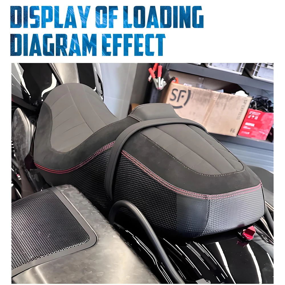 Motorcycle Driver Passenger Seat Two Up Seat Cushion For Harley Touring Street Glide 2023-Up FLHX 2024-Up FLHXU 25-Up FLHXL 2026