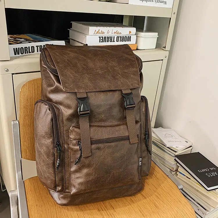 Large Capacity Men's Backpack Double Shoulder Bag for Junior And Senior High School Students Travel Business Commuting Comput...