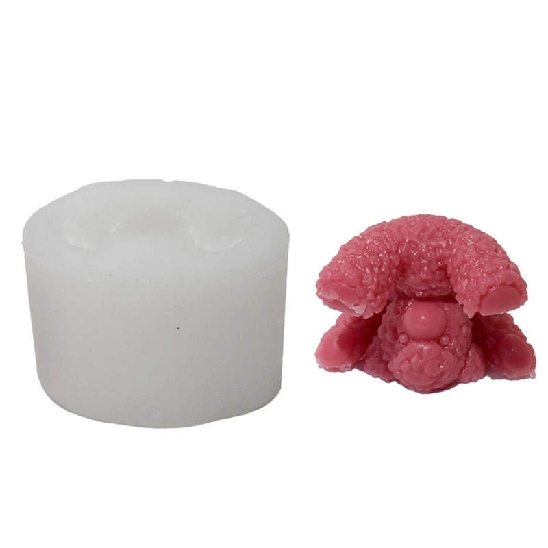 Lovely Hand Stand Bear Silicone Mold Candle Pottery Making Mould Reusable Candle Molds Liquid Shaper DIY Art Craft Kits