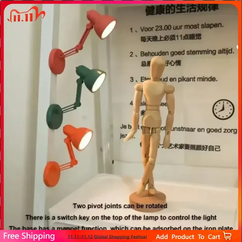 

USB Powered LED Mini Desk Lamp with Clip - Portable Creative Reading Night Light for Student Dormitory Bed Table Bedroom
