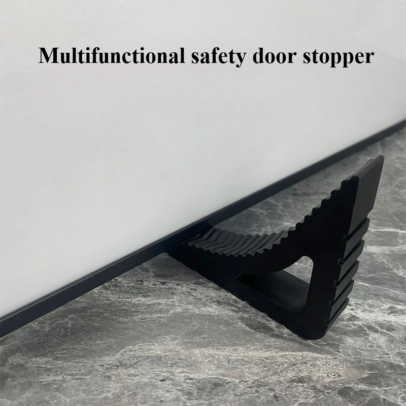 Multi-angle TPR door guard provides all-round protection for windows and doors Triangular door stopper for safety protection