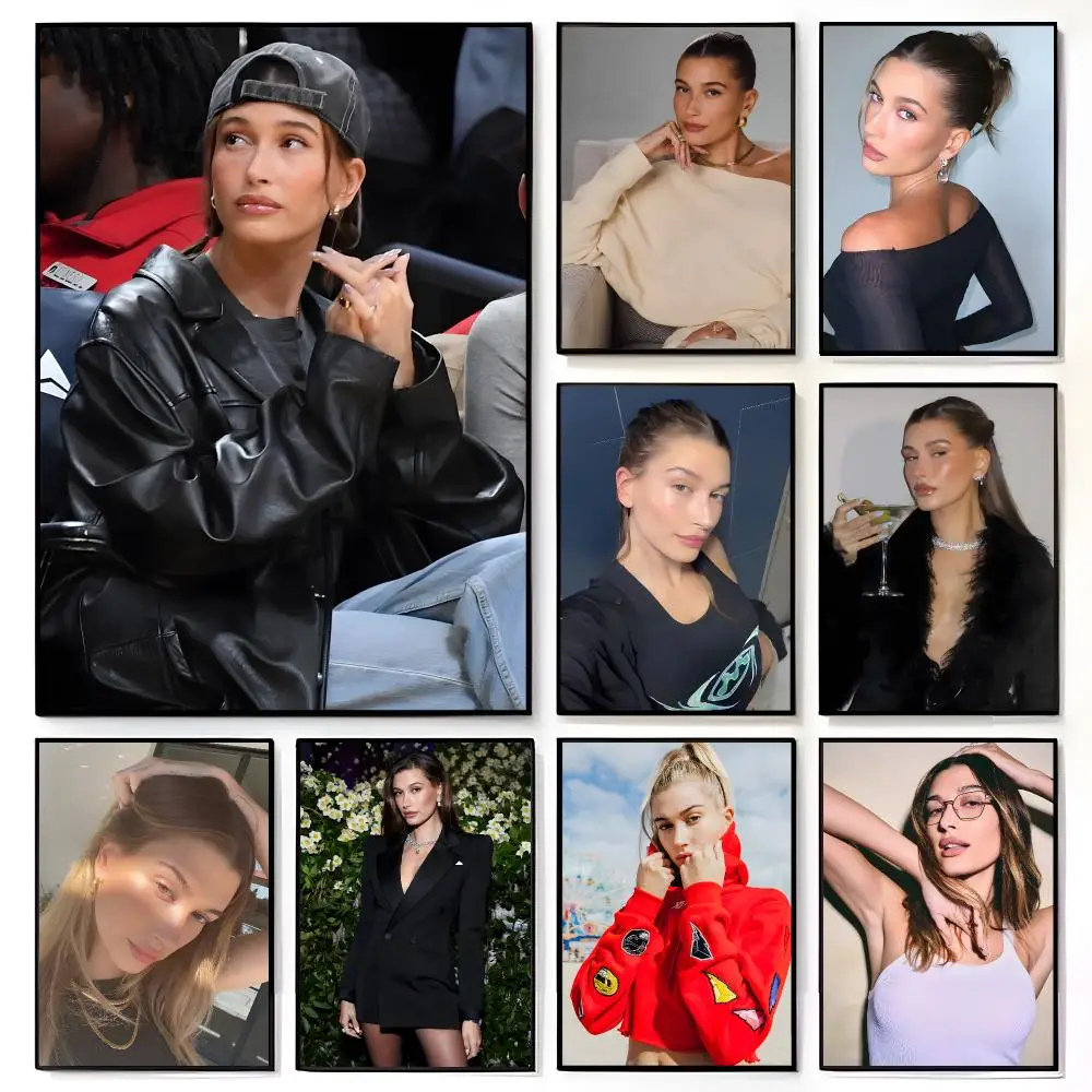 Model Individual Hailey Bieber Poster American Film Mural Home Childrens Room Wall Decor Print