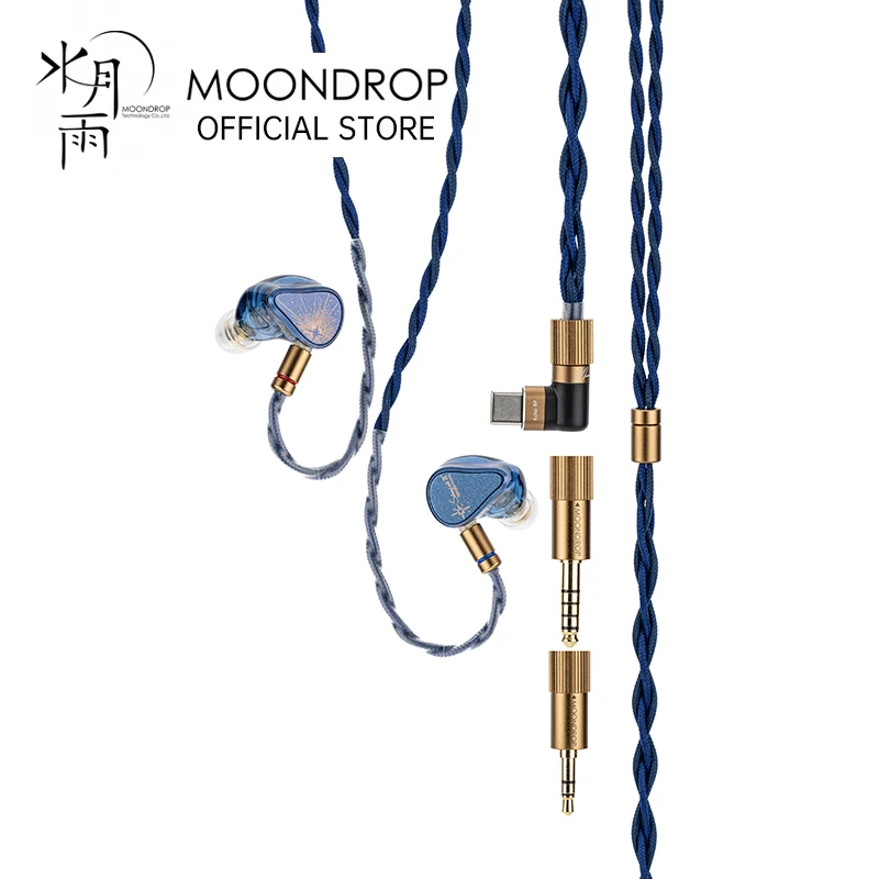 MOONDROP Starfield III earphone DWT Double-Dynamic Driver Hi-Fi ln-ear Monitors 0.78mm 2Pin TYPE-C 4.4/3.5mm Starfield 3