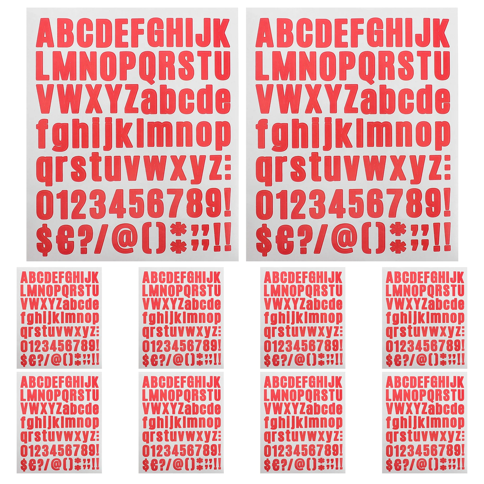 

10pcs Stickers Red Letter Number Labels Decals for Cups Notebooks Phone Cases Creative Index ganizer File Tags