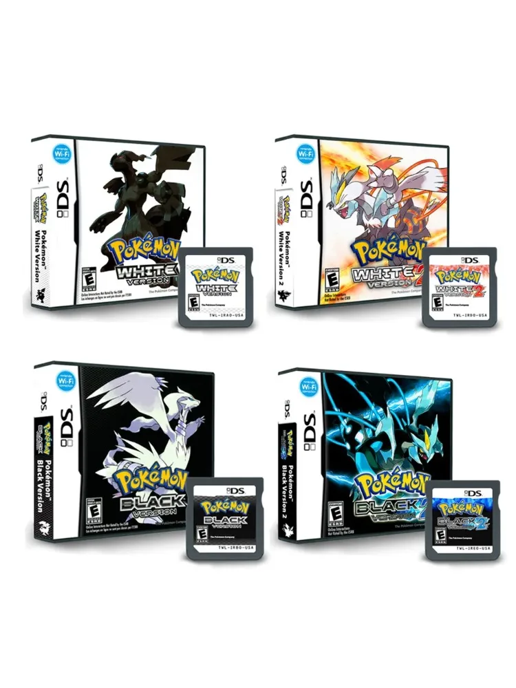 NDS-Spielkarte Pokemon-Serie Karte Pokemon Black 2 Pokemon White 2 USA-Version (R4-Kartenversion) für NDSL 2DS 3DS