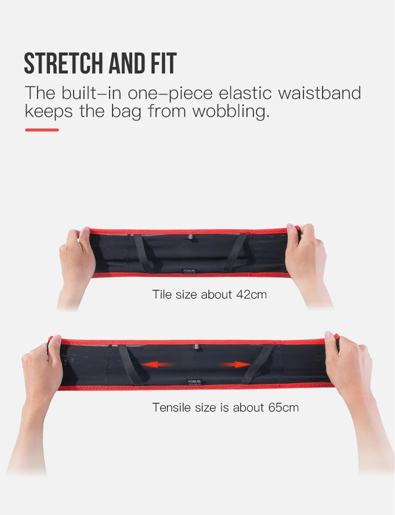 AONIJIE W938S Slim Jogging Running Waist Belt Bag Pack Travel Money Trail Marathon Gym Workout Fitness 6.9\