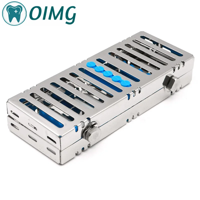 Dental Instrument Sterilization Box Stainless Steel Rack Surgical Autoclavable Dental Cassette File Burs Disinfection Tool