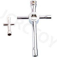 RC 80129 80132 Metal Hex Cross Wrench 4/5/5.5/7/8/10/17mm Maintenance Tools For HSP Engine Glow Plug Disassembly Sleeve Wheel