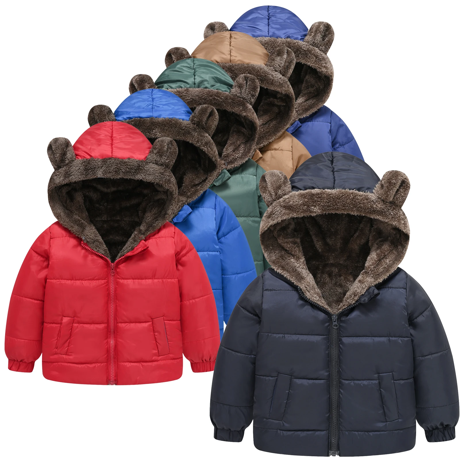 

Winter Kids Coat,Children's Fleece Jacket,Baby Girls Boys Parka,Hooded Toddlers Warm Lightweight Jacket,Snow Puffer Outerwear