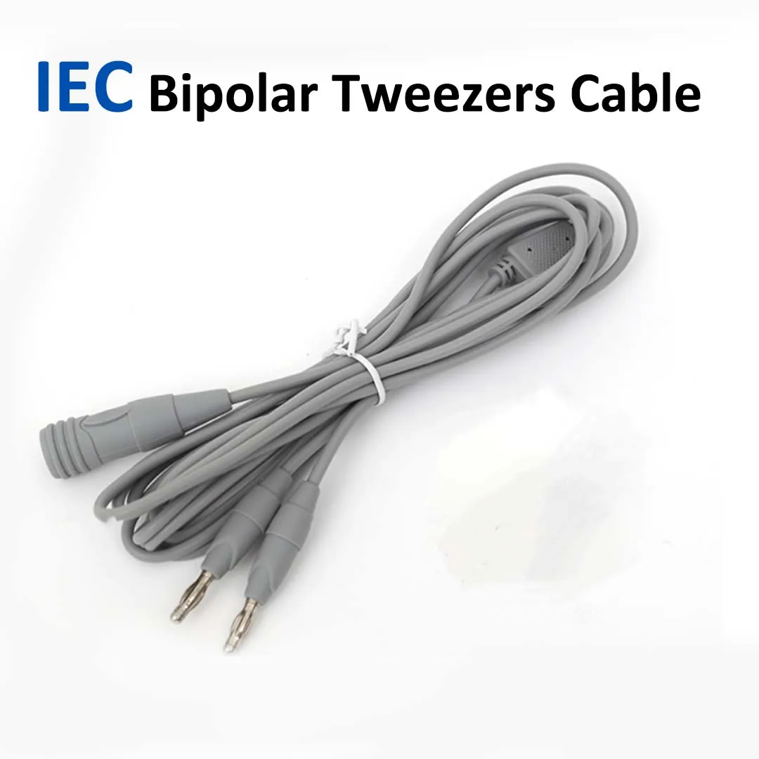 IEC Bipolar Forceps Tweezers Cable for Electrosurgical IEC Cables