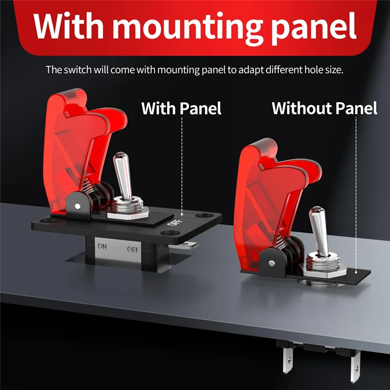 

Изысканный тумблер 12 В постоянного тока 20 А с подсветкой, 3-контактный тумблер ВКЛ/ВЫКЛ SPST со светодиодной подсветкой и монтажной панелью