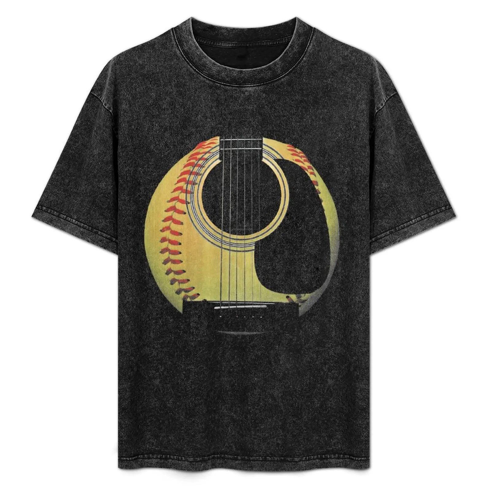 

Guitar andBaseball T Shirt T-Shirt Casual Daily Graphic Tee