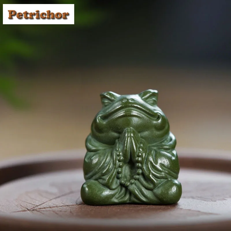 Yixing Zisha Wealth Toad Fairy Tea Pet Antique Tea Games Tea Figurine Play Toys Tea Statue Ornaments Accessories Collection Gift
