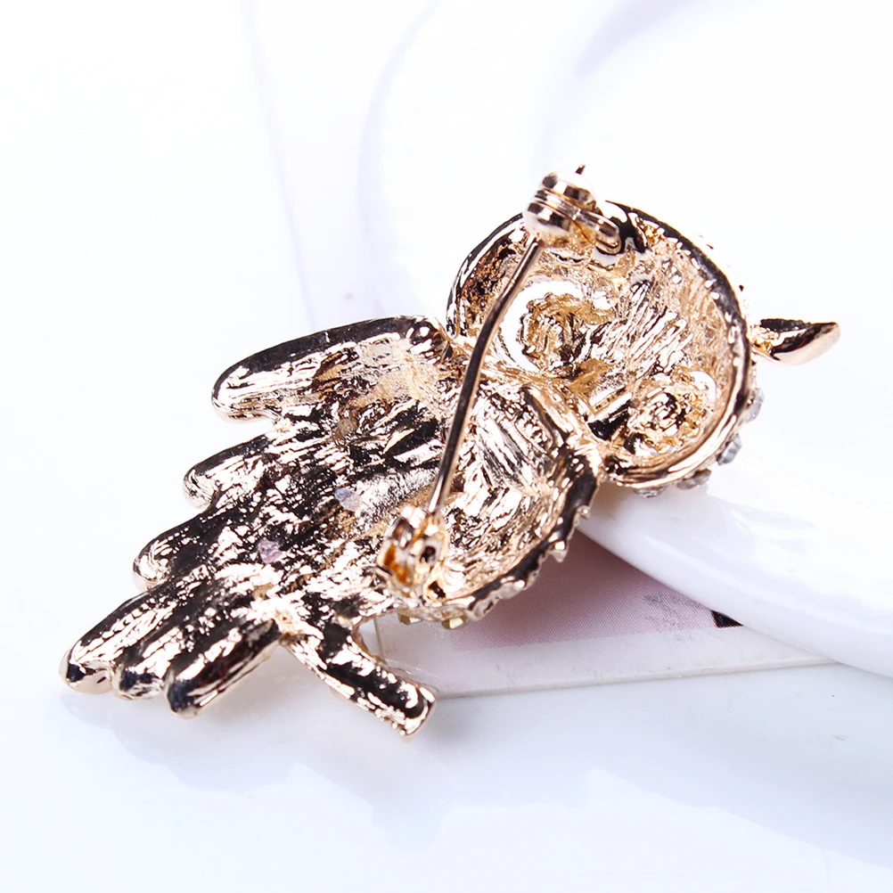 

Owl Brooch Pin Rhinestones Alloy Women Girl Dresses Collar Jewelry Trendy Design Elegant Charm Gift Friends Women Brooch