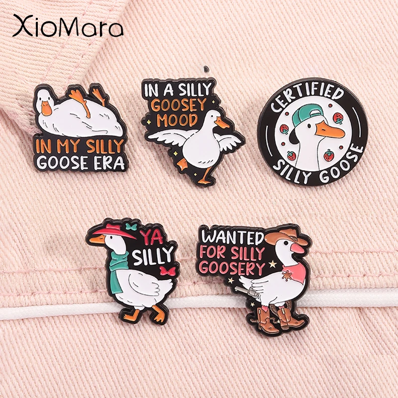 

In my Silly Goose Era Enamel Pin In A Silly Goosey Mood Certified Silly Goose Funny Brooch Lapel Badge Jewelry Gifts For Friends