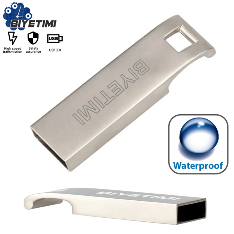 

Biyetimi usb flash drive 128GB 64GB pen drive 32GB 16GB 8GB pendrive флешка waterproof u disk memoria usb stick gift