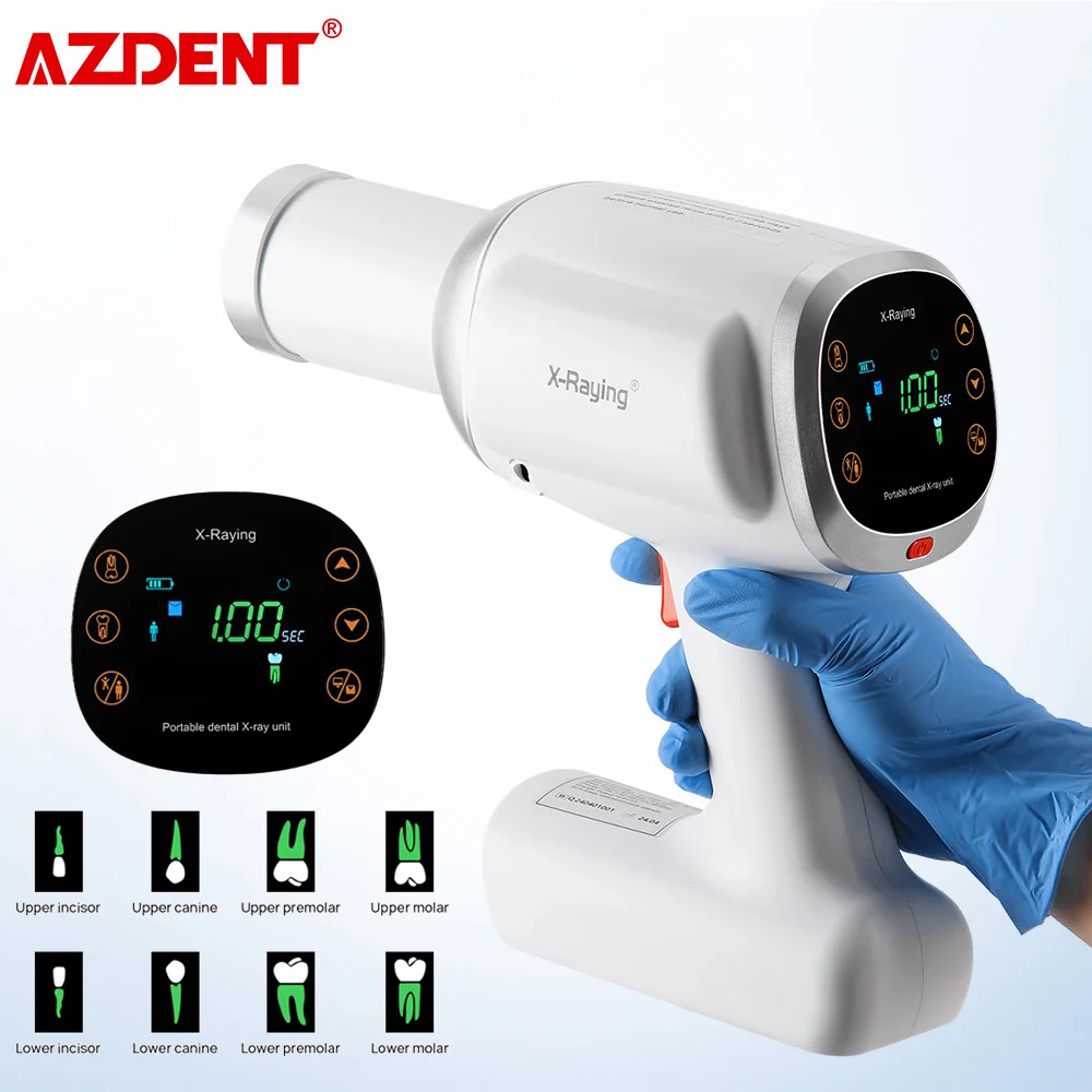 AZDENT Dental X-ray Machine Portable High Frequency Dentistry Lab Equipment Tools Compatible with Digital Sensor X-ray Film