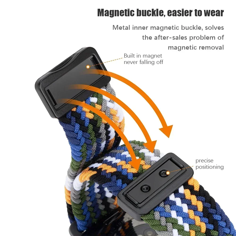 ナイロン編組ストラップ 22 ミリメートル Xiaomi 時計カラー 2 磁気バンド Mi 時計 S4 スポーツ/S3/S2/S1 プロコレアブレスレットアクセサリー