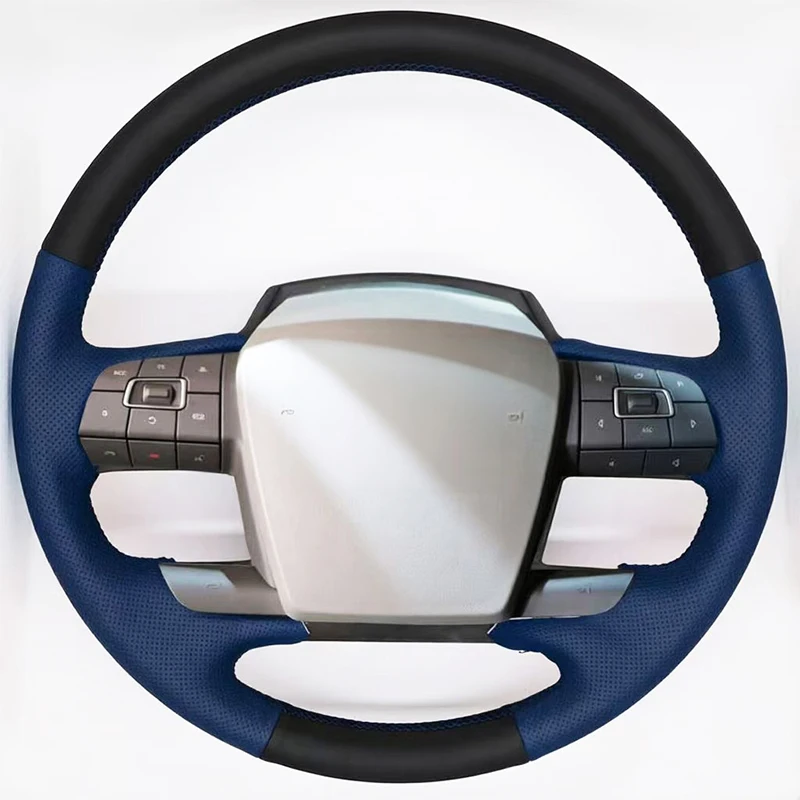 PU Leather Custom Hand-Stitched Car Steering Wheel Cover Includes Needle And Thread For Volvo Trucks FH16 FH540 460 420 FM FL FE