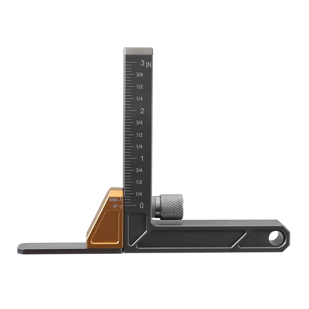 

CNC Aluminum Height Gauge Adjusting Height Accurate Scales Anodized Finish Height Measurement For Router Drills