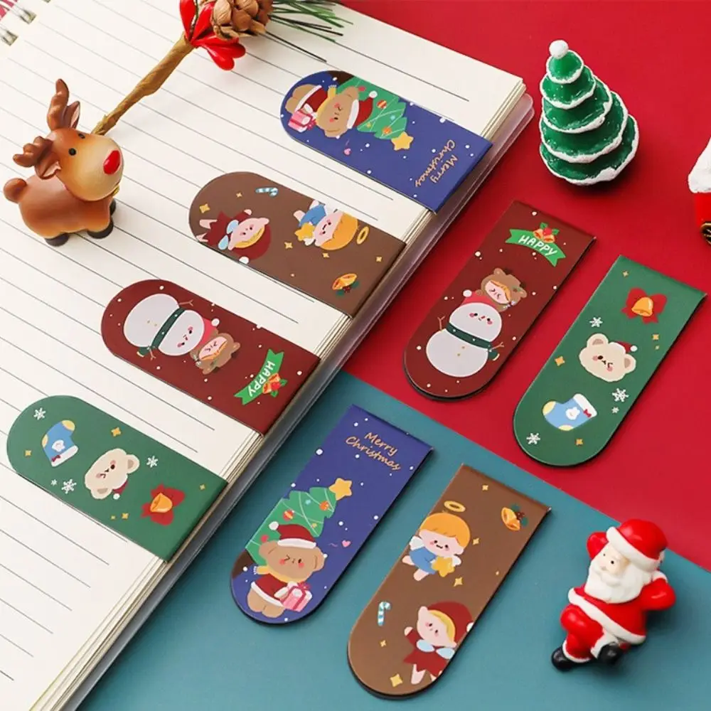 Stationery Page Marker Christmas Gifts Gifts For Teacher Christmas Bookmarks Book Page Folder Magnetic Bookmarks Reading Marker