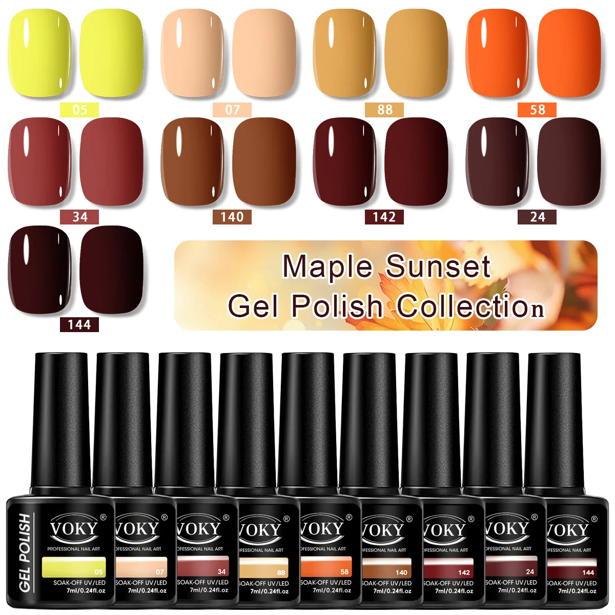 

НАБОР VOKY из 9 предметов — модный набор гель-лаков для ногтей осень/зима, обязательный гель-лак для ногтей для девочек на осень и зиму