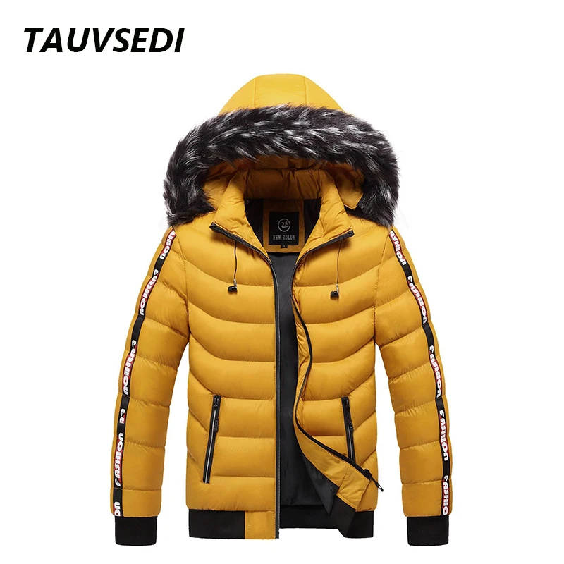 Jaqueta impermeável masculina com capuz, casaco grosso à prova de vento, Parkas quentes, outwear casual, moda masculina, marca clássica, inverno