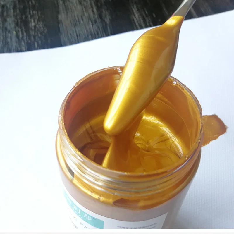 Metallic Acrylic Paint Gold 100ml Silver Wall Paint Hand-painted Graffiti DIY Craft Paint Pigment