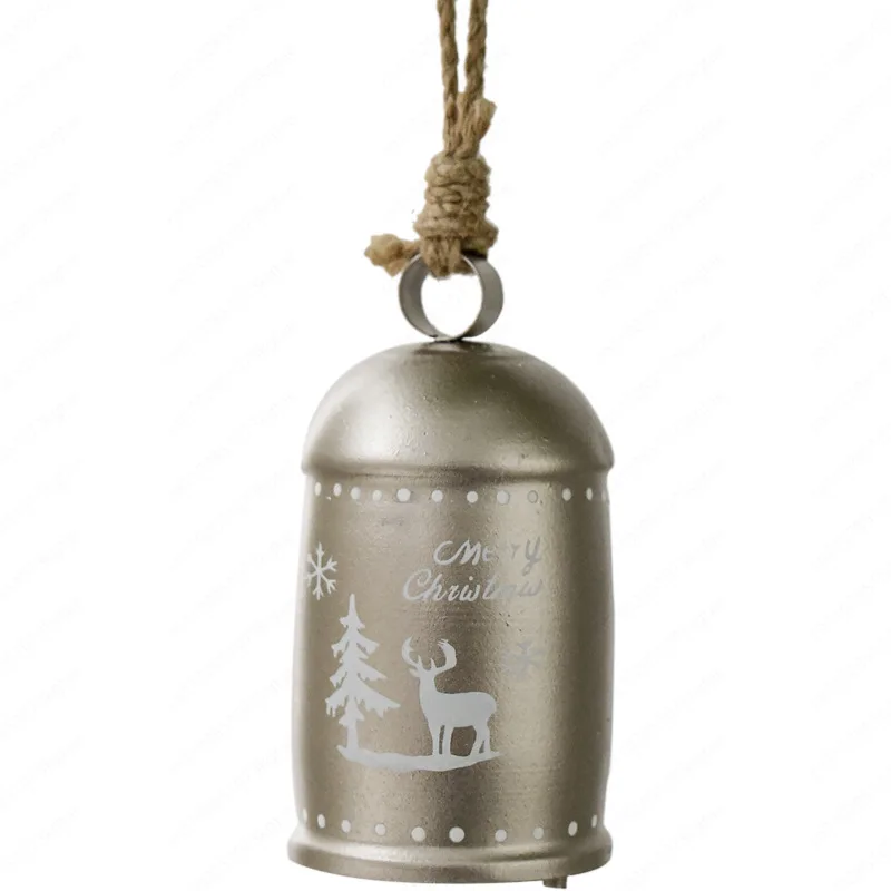 Christmas metal bell decoration wrought iron painted decoration Christmas tree bell pendant Christmas decoration pendant