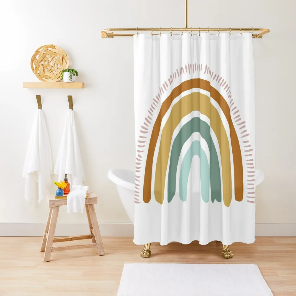 

Boho Rainbow Shower Curtain Bathroom Accessory Bathroom Shower Cute Shower Waterproof Fabric Curtain