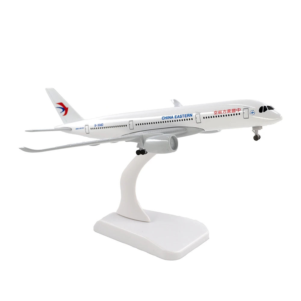 Imagem -02 - China Eastern Airlines Airbus A350 Aeronaves com Landing Gear Modelo de Avião de Liga Coleção Presente Crianças Decoração 20cm