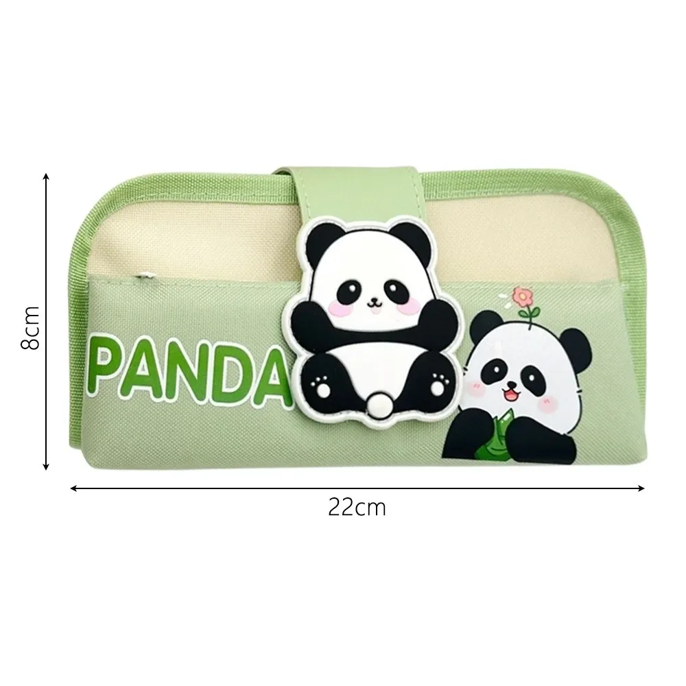 Panda Pen Bag Oxford ​​Large Capacity​​ Stationery Bag ​​Multilayer ​​Desktop Storage Stationery Organizer