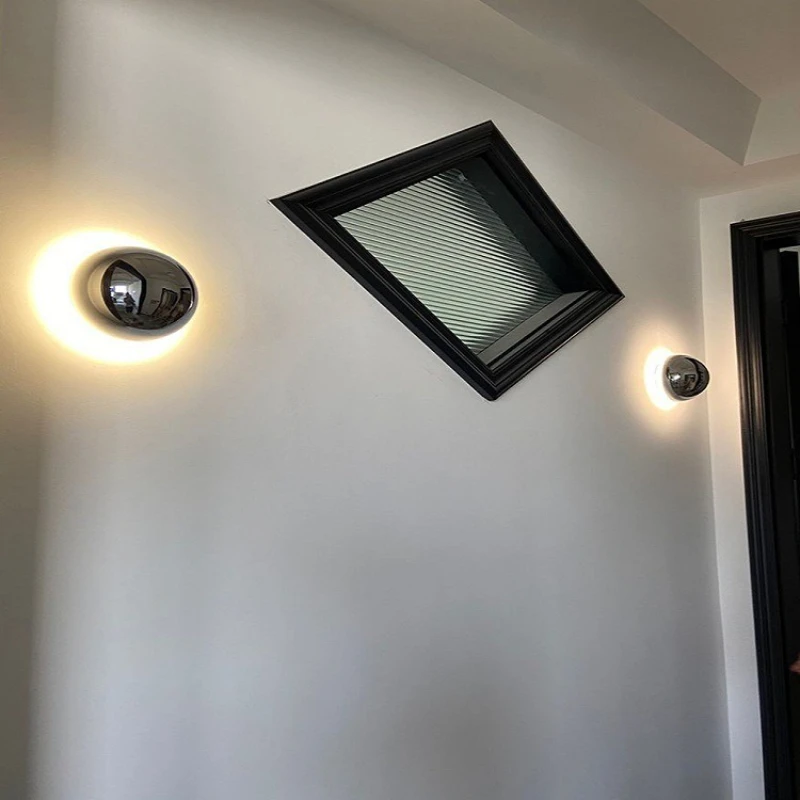 Retro Bedroom Bedside Wall Lamp Eye Protection Nordic Minimalist Creative Medieval Background Corridor Balcony LED Bracket Light