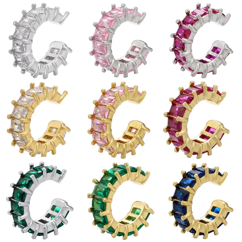 Women's Heart & Star Clip-On Earring Cuff with CZ