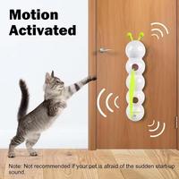 Interactive Cat Toy Intelligent Motion Activated Wack A Worm Post Toy With Tail Automatic Emerging from The Hole Teasing Cat Toy